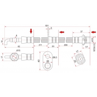 Шланг тормозной передний для Toyota Celica T23# 00-05 Н/О